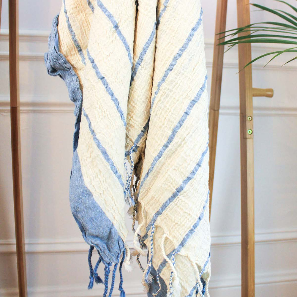 
                  
                    100% cotton Turkish bath towel, quick-dry and ultra absorbent, spa-quality feel
                  
                