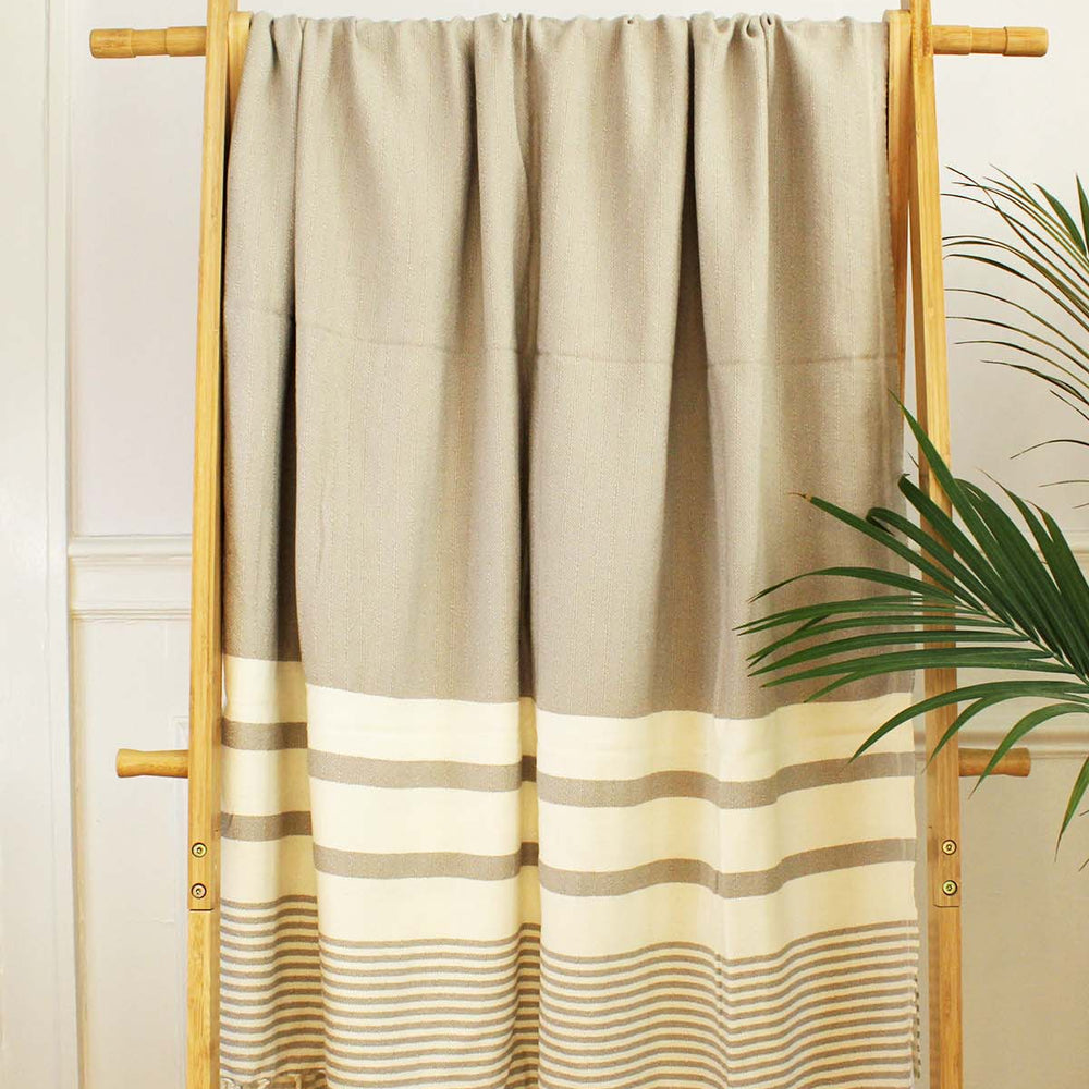 
                  
                    100% cotton Turkish bath towel, quick-dry and ultra absorbent, spa-quality feel
                  
                
