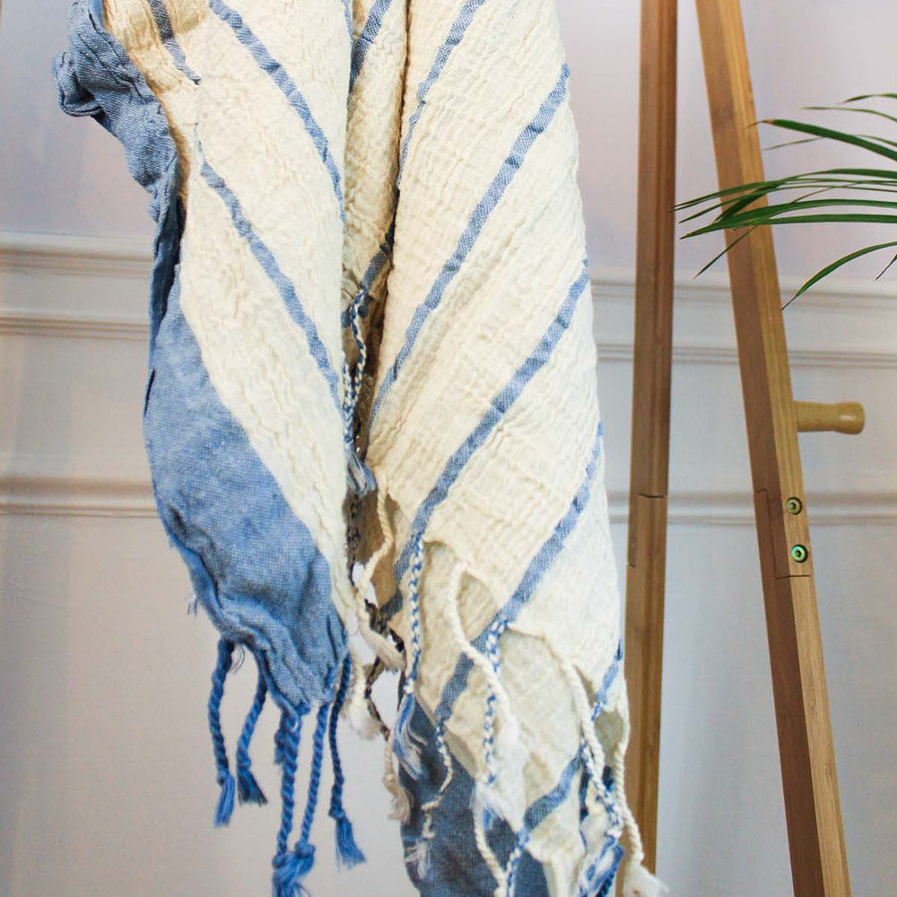 
                  
                    100% cotton Turkish bath towel, quick-dry and ultra absorbent, spa-quality feel
                  
                